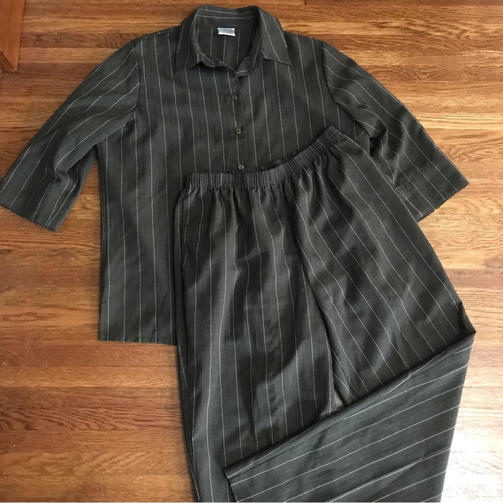 lagenlook 2 piece suit pants set Allison Daley 14